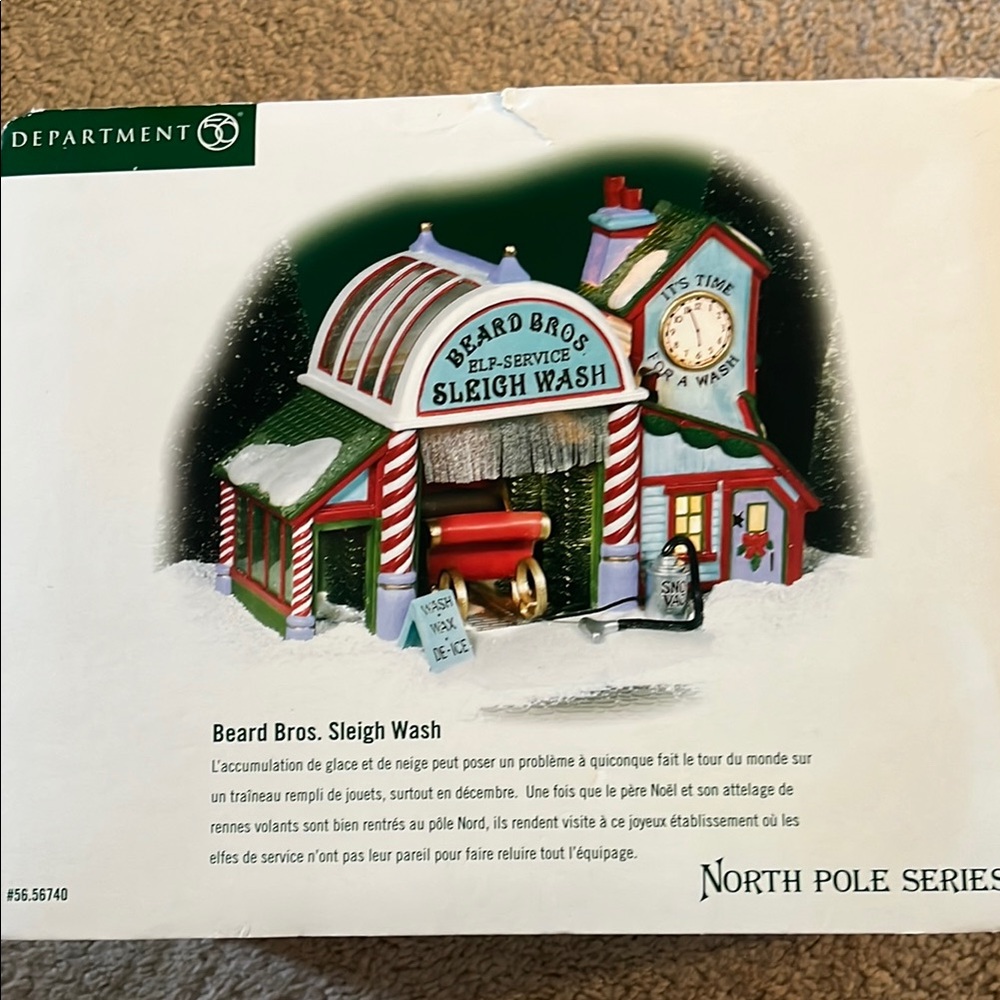 Department 56 Holiday Decor Red and Green Santa's Bus Stop